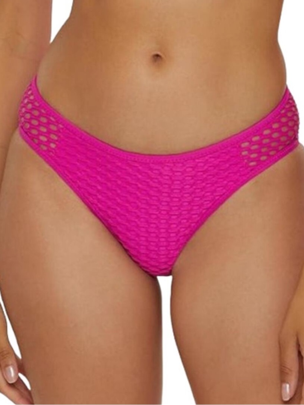 Becca Rebecca Virtue Castaway Adela Hipster Bikini Bottoms in Azalea SZ L NWT